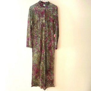 Citron Womens Burnout Sheer Long Tunic Duster Top